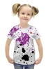 Заказать детскую футболку в Москве. Футболка с полной запечаткой для девочек творческие кляксы от nikol - готовые дизайны и нанесение принтов.