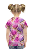 Заказать детскую футболку в Москве. Футболка с полной запечаткой для девочек Акварельные яркие розовые цветы  от eszadesign - готовые дизайны и нанесение принтов.