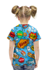 Заказать детскую футболку в Москве. Футболка с полной запечаткой для девочек Pop Art от THE_NISE  - готовые дизайны и нанесение принтов.