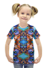 Заказать детскую футболку в Москве. Футболка с полной запечаткой для девочек Бирюза от anomalica - готовые дизайны и нанесение принтов.