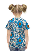 Заказать детскую футболку в Москве. Футболка с полной запечаткой для девочек Узор цветочный от THE_NISE  - готовые дизайны и нанесение принтов.