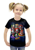 Заказать детскую футболку в Москве. Футболка с полной запечаткой для девочек Клоуны-злодеи от Виктор Гришин - готовые дизайны и нанесение принтов.