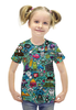 Заказать детскую футболку в Москве. Футболка с полной запечаткой для девочек Stickerbombing от karbafoss - готовые дизайны и нанесение принтов.