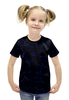 Заказать детскую футболку в Москве. Футболка с полной запечаткой для девочек Созвездия зодиаки от Ksania Designer - готовые дизайны и нанесение принтов.