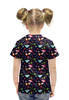 Заказать детскую футболку в Москве. Футболка с полной запечаткой для девочек Birds & Flowers от kreed - готовые дизайны и нанесение принтов.