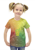 Заказать детскую футболку в Москве. Футболка с полной запечаткой для девочек Коктейль на фоне АПВ 3.1.21 от Валерий Психовирусофф - готовые дизайны и нанесение принтов.