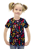 Заказать детскую футболку в Москве. Футболка с полной запечаткой для девочек Алфавит от Илья Щеблецов - готовые дизайны и нанесение принтов.
