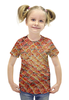 Заказать детскую футболку в Москве. Футболка с полной запечаткой для девочек Змеиная кожа от VM-c - готовые дизайны и нанесение принтов.