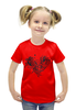 Заказать детскую футболку в Москве. Футболка с полной запечаткой для девочек сердце от THE_NISE  - готовые дизайны и нанесение принтов.