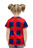 Заказать детскую футболку в Москве. Футболка с полной запечаткой для девочек Синие квадраты от THE_NISE  - готовые дизайны и нанесение принтов.