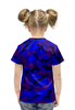 Заказать детскую футболку в Москве. Футболка с полной запечаткой для девочек Камуфляж синий от THE_NISE  - готовые дизайны и нанесение принтов.