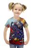 Заказать детскую футболку в Москве. Футболка с полной запечаткой для девочек Рудра от bloodrabbit - готовые дизайны и нанесение принтов.
