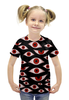 Заказать детскую футболку в Москве. Футболка с полной запечаткой для девочек Глаза от gopotol - готовые дизайны и нанесение принтов.