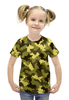 Заказать детскую футболку в Москве. Футболка с полной запечаткой для девочек Камуфляж-Поле от THE_NISE  - готовые дизайны и нанесение принтов.