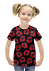 Заказать детскую футболку в Москве. Футболка с полной запечаткой для девочек красные маки от irinavk - готовые дизайны и нанесение принтов.