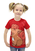 Заказать детскую футболку в Москве. Футболка с полной запечаткой для девочек Вульпикс от scoopysmith - готовые дизайны и нанесение принтов.