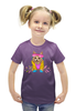 Заказать детскую футболку в Москве. Футболка с полной запечаткой для девочек Собачка от T-shirt print  - готовые дизайны и нанесение принтов.