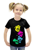 Заказать детскую футболку в Москве. Футболка с полной запечаткой для девочек The Beatles от Виктор Гришин - готовые дизайны и нанесение принтов.