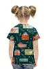 Заказать детскую футболку в Москве. Футболка с полной запечаткой для девочек С новым годом от FireFoxa - готовые дизайны и нанесение принтов.