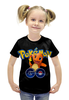 Заказать детскую футболку в Москве. Футболка с полной запечаткой для девочек Pokemon Go  от ПРИНТЫ ПЕЧАТЬ  - готовые дизайны и нанесение принтов.