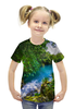 Заказать детскую футболку в Москве. Футболка с полной запечаткой для девочек пейзаж от THE_NISE  - готовые дизайны и нанесение принтов.