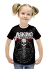 Заказать детскую футболку в Москве. Футболка с полной запечаткой для девочек Asking Alexandria от Серега Шнайдер - готовые дизайны и нанесение принтов.