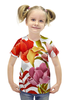 Заказать детскую футболку в Москве. Футболка с полной запечаткой для девочек сад цветов от THE_NISE  - готовые дизайны и нанесение принтов.