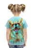 Заказать детскую футболку в Москве. Футболка с полной запечаткой для девочек Лиса Low Poly от natulia_hatulia@yahoo.com - готовые дизайны и нанесение принтов.