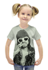 Заказать детскую футболку в Москве. Футболка с полной запечаткой для девочек Курт Кобейн от geekbox - готовые дизайны и нанесение принтов.