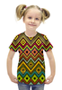 Заказать детскую футболку в Москве. Футболка с полной запечаткой для девочек Узор многоцветный от THE_NISE  - готовые дизайны и нанесение принтов.