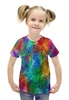 Заказать детскую футболку в Москве. Футболка с полной запечаткой для девочек Цветные пятна от THE_NISE  - готовые дизайны и нанесение принтов.