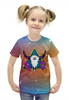 Заказать детскую футболку в Москве. Футболка с полной запечаткой для девочек Череп от ZVER  - готовые дизайны и нанесение принтов.