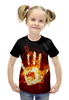 Заказать детскую футболку в Москве. Футболка с полной запечаткой для девочек Сила огня от queen  - готовые дизайны и нанесение принтов.