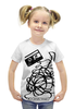 Заказать детскую футболку в Москве. Футболка с полной запечаткой для девочек Касета от CoolDesign - готовые дизайны и нанесение принтов.