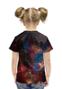 Заказать детскую футболку в Москве. Футболка с полной запечаткой для девочек Космос от Fil6 - готовые дизайны и нанесение принтов.