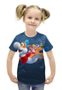 Заказать детскую футболку в Москве. Футболка с полной запечаткой для девочек Super Mario от ПРИНТЫ ПЕЧАТЬ  - готовые дизайны и нанесение принтов.