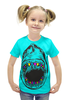 Заказать детскую футболку в Москве. Футболка с полной запечаткой для девочек устрашающая акула съела внимание вашего ребенка от Марина Марина - готовые дизайны и нанесение принтов.