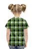 Заказать детскую футболку в Москве. Футболка с полной запечаткой для девочек Зеленая клетка от THE_NISE  - готовые дизайны и нанесение принтов.