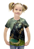 Заказать детскую футболку в Москве. Футболка с полной запечаткой для девочек Озеро от THE_NISE  - готовые дизайны и нанесение принтов.