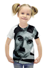 Заказать детскую футболку в Москве. Футболка с полной запечаткой для девочек Чарли Чаплин от thegallery - готовые дизайны и нанесение принтов.