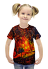 Заказать детскую футболку в Москве. Футболка с полной запечаткой для девочек Осенняя улица от THE_NISE  - готовые дизайны и нанесение принтов.