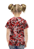 Заказать детскую футболку в Москве. Футболка с полной запечаткой для девочек Серо-красненькие кристаллики  от mistral3000@mail.ru - готовые дизайны и нанесение принтов.