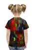 Заказать детскую футболку в Москве. Футболка с полной запечаткой для девочек Кубики красками от THE_NISE  - готовые дизайны и нанесение принтов.