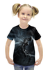 Заказать детскую футболку в Москве. Футболка с полной запечаткой для девочек Dark souls от galaxy secret - готовые дизайны и нанесение принтов.