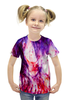 Заказать детскую футболку в Москве. Футболка с полной запечаткой для девочек Цветной дым от THE_NISE  - готовые дизайны и нанесение принтов.