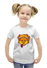 Заказать детскую футболку в Москве. Футболка с полной запечаткой для девочек Бульдог от Romanova - готовые дизайны и нанесение принтов.