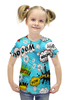 Заказать детскую футболку в Москве. Футболка с полной запечаткой для девочек Boom Bang от THE_NISE  - готовые дизайны и нанесение принтов.