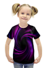 Заказать детскую футболку в Москве. Футболка с полной запечаткой для девочек Абстрактный фиолетовый от THE_NISE  - готовые дизайны и нанесение принтов.
