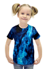 Заказать детскую футболку в Москве. Футболка с полной запечаткой для девочек Smoke от THE_NISE  - готовые дизайны и нанесение принтов.