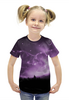 Заказать детскую футболку в Москве. Футболка с полной запечаткой для девочек Созвездие Волка от  PRO_DESIGN - готовые дизайны и нанесение принтов.